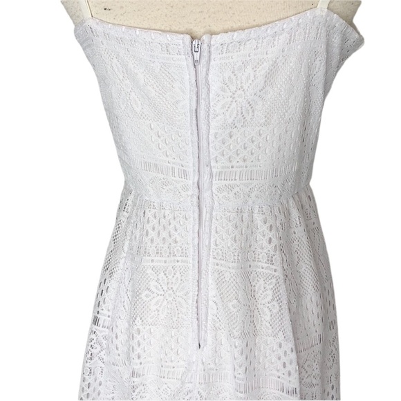 White Lace Fit and Flare Dress As You Wish Size M - Picture 7 of 10